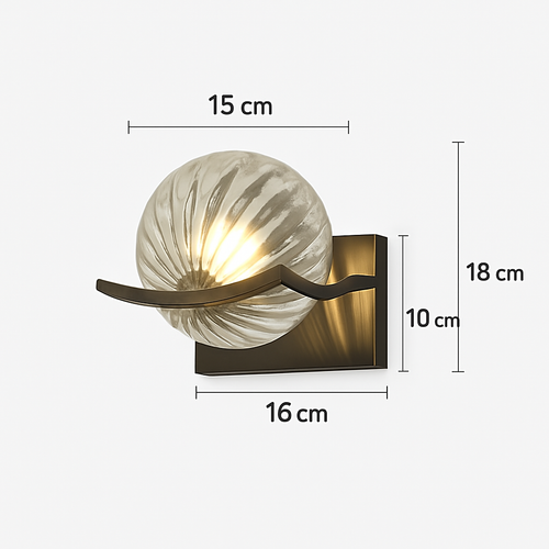 applique led moderne avec abat-jour en verre pour hôtels - vue 11 sur 10