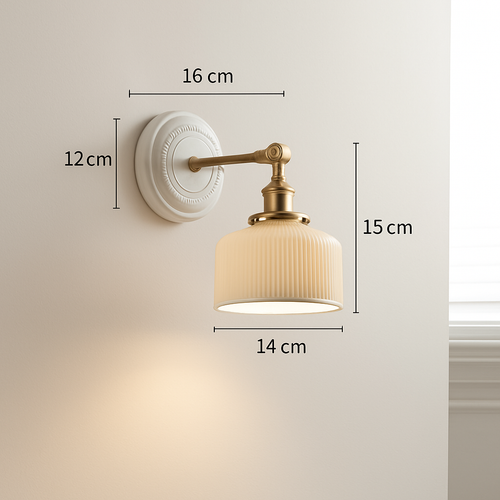 applique led nordique beisde iwhd blanc céramique - vue 17 sur 23