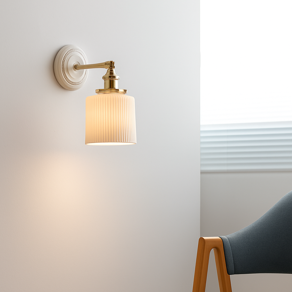 applique led nordique beisde iwhd blanc céramique - vue 5 sur 23