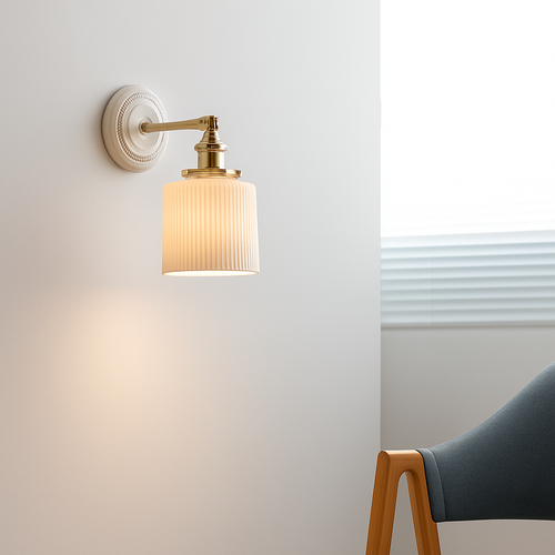applique led nordique beisde iwhd blanc céramique - vue 6 sur 23
