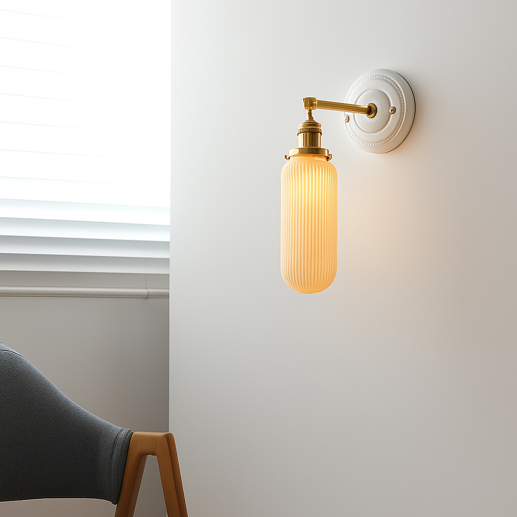 applique led nordique beisde iwhd blanc céramique - vue 6 sur 23