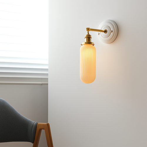 applique led nordique beisde iwhd blanc céramique - vue 7 sur 23