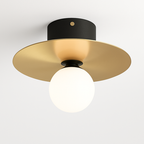 Applique LED rond dorée Art style - vue 2 sur 5