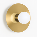 Applique LED rond dorée Art style