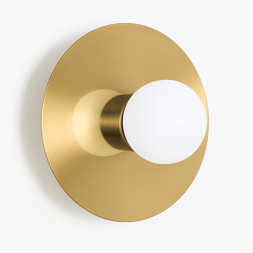 Applique LED rond dorée Art style - vue 3 sur 5