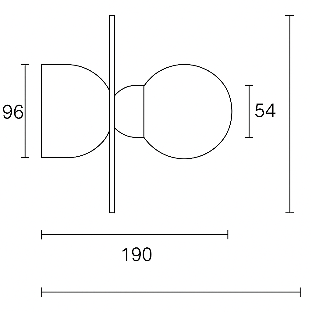 Applique LED rond dorée Art style - vue 4 sur 5