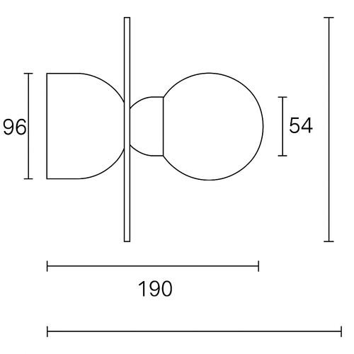 Applique LED rond dorée Art style - vue 4 sur 5