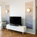 Applique LED rond dorée Art style