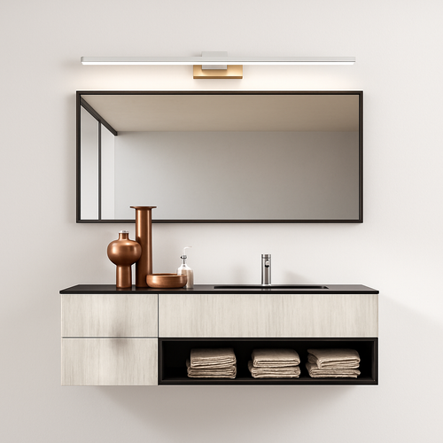 Applique miroir salle de bain à LED rectangulaire Cabinet - vue 4 sur 19