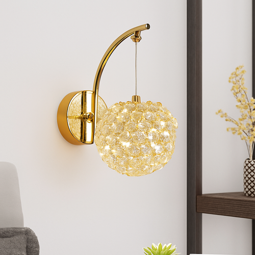 applique murale artistique en cristal de luxe style français pour intérieur élégant - vue 2 sur 8