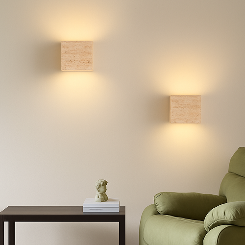 applique murale artistique en pierre naturelle pour luminaires d'ambiance - vue 2 sur 21