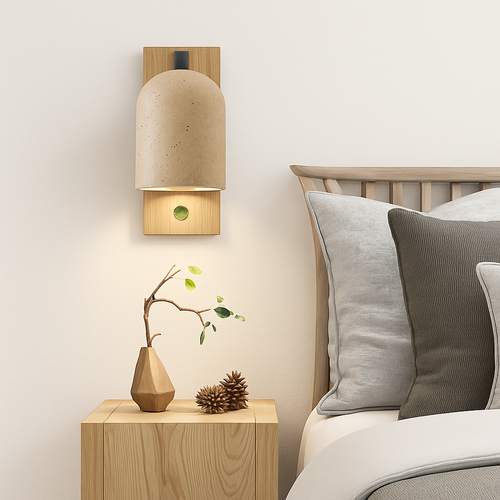 applique murale artistique en pierre naturelle pour luminaires d'ambiance - vue 4 sur 21
