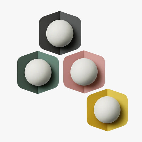 Applique murale avec boule blanche Morden Minimalist à LED (de couleurs) - vue 2 sur 6