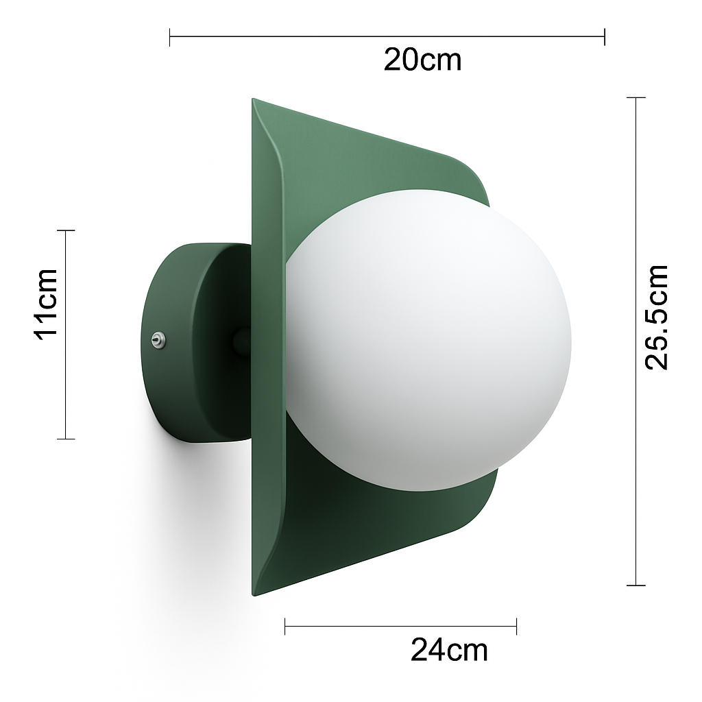 Applique murale avec boule blanche Morden Minimalist à LED (de couleurs) - vue 6 sur 6