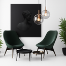 Applique murale avec boule de verre suspendue