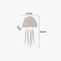 Applique murale blanche en forme de méduse à LED