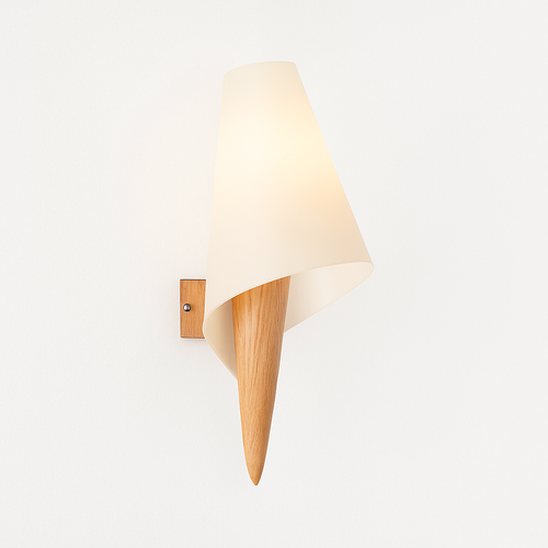 Applique murale bois verre LED nordique chevet maison intérieur - vue 20 sur 20