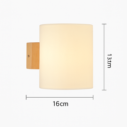 Applique murale bois verre LED nordique chevet maison intérieur - vue 10 sur 20