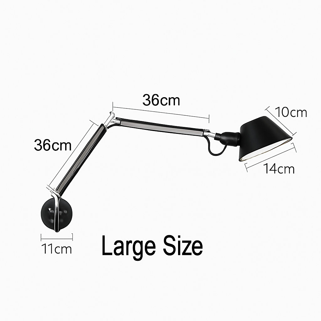 Applique murale bras articulé avec lampe American - vue 3 sur 8