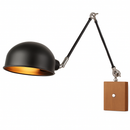 Applique murale bras articulé à LED en métal et bois