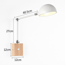 Applique murale bras articulé à LED en métal et bois