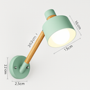 Applique murale bras articulé à LED en métal et bois