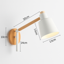 Applique murale bras articulé à LED en métal et bois