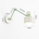 Applique murale bras articulé à LED en métal et bois