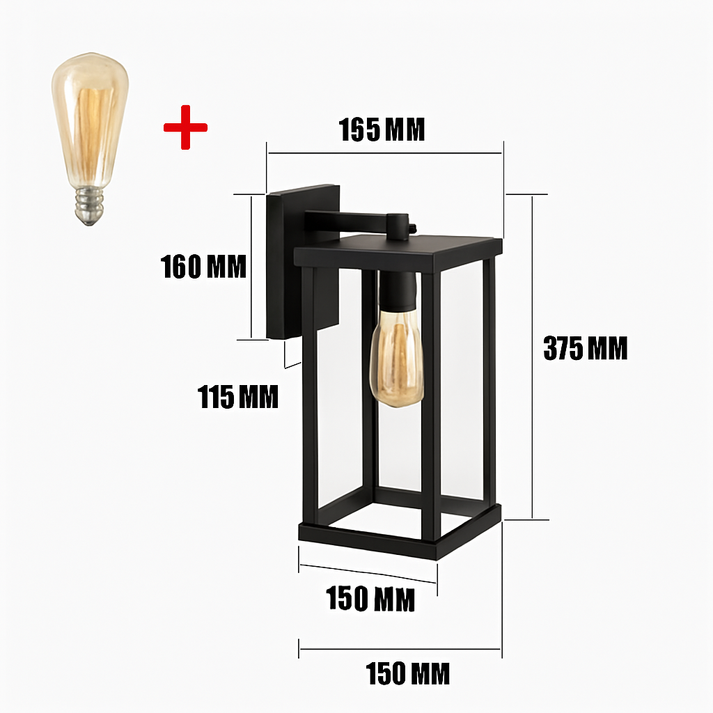 applique murale carrée en aluminium pour éclairage extérieur décoratif - vue 9 sur 10