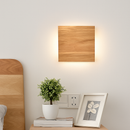 Applique murale carrée en bois naturel