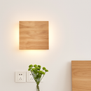 Applique murale carrée en bois naturel