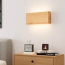 Applique murale carrée en bois naturel