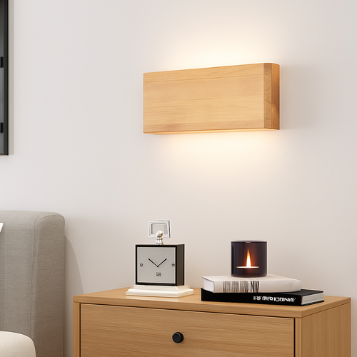 Applique murale carrée en bois naturel - vue 5 sur 10