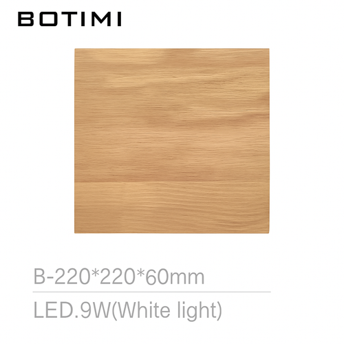 Applique murale carrée en bois naturel - vue 10 sur 10