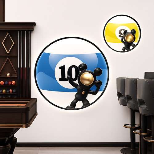 applique murale créative pour salle de billard et décoration intérieure - vue 4 sur 23