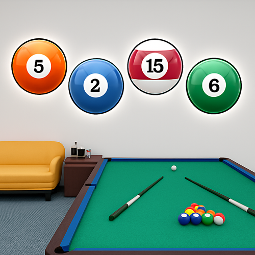 applique murale créative pour salle de billard et décoration intérieure - vue 6 sur 23