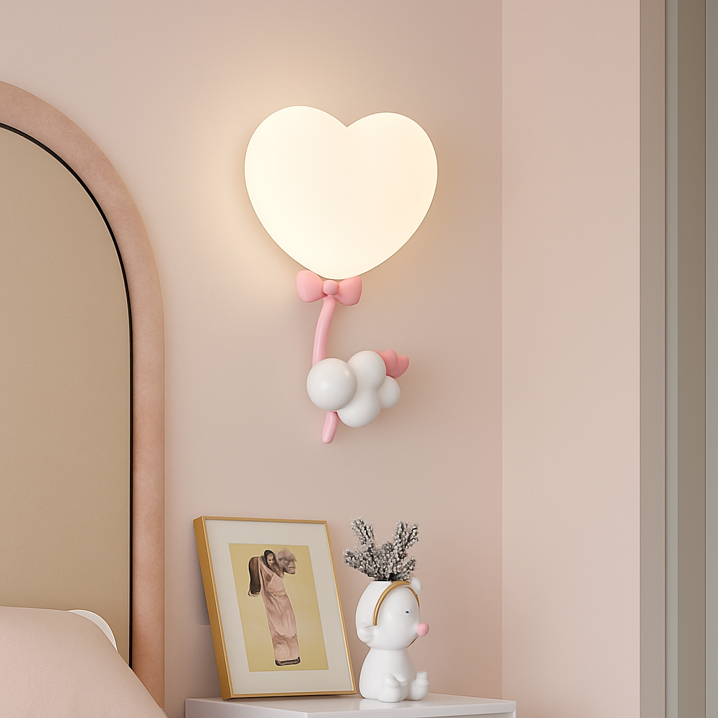 applique murale créatives pour enfants en forme de couronne et cœur - vue 6 sur 12