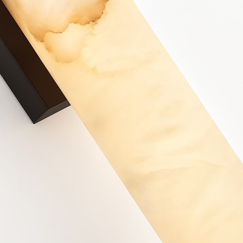 applique murale cylindrique en marbre naturel et laiton - vue 7 sur 12