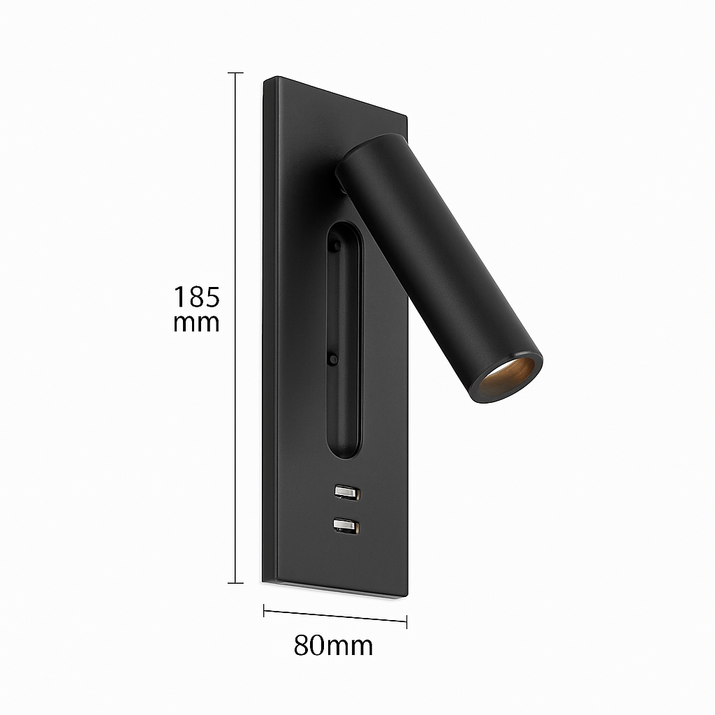 applique murale d'intérieur haute qualité avec chargeur usb - vue 9 sur 12