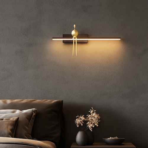 applique murale de luxe en cuivre design minimaliste haut de gamme - vue 3 sur 8