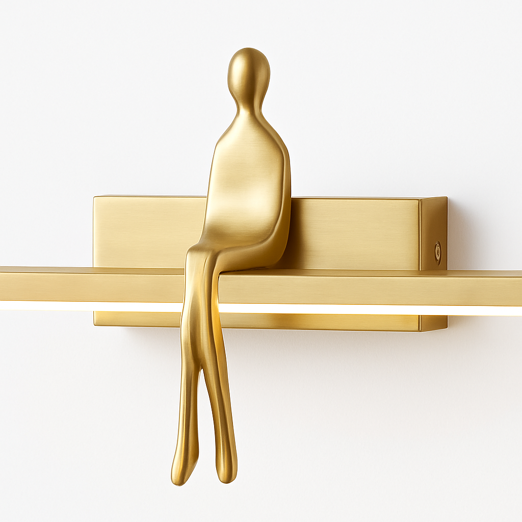applique murale de luxe en cuivre design minimaliste haut de gamme - vue 4 sur 8