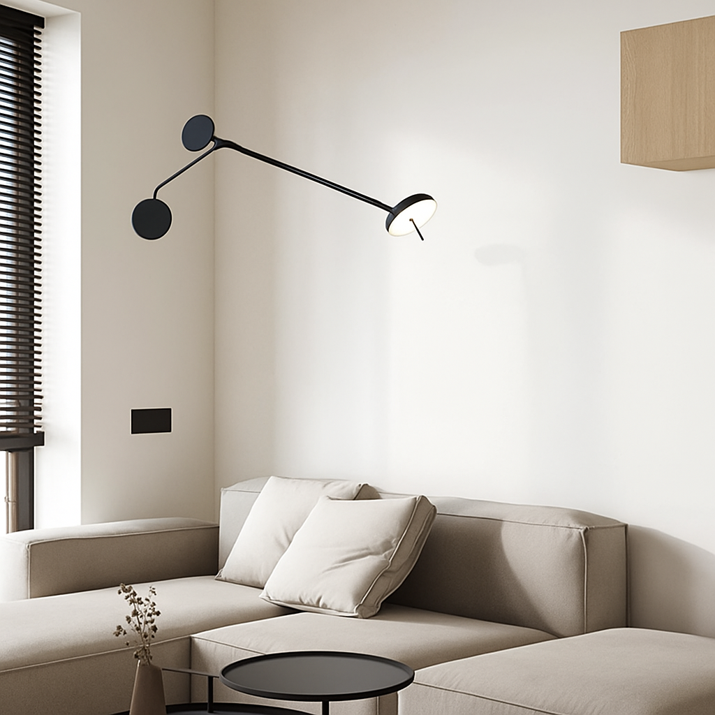 applique murale design avec bras pivotant réglable et poteau flexible - vue 3 sur 14