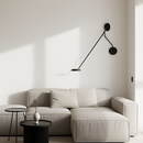 applique murale design avec bras pivotant réglable et poteau flexible