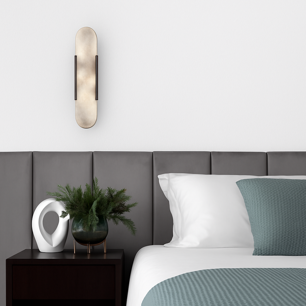 Applique murale design cylindrique effet marbre Aïda - vue 3 sur 9