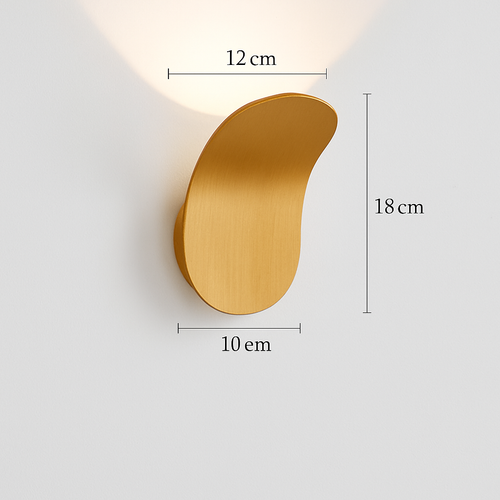Applique murale design à LED avec abat-jour courbé en métal style Wake - vue 15 sur 16