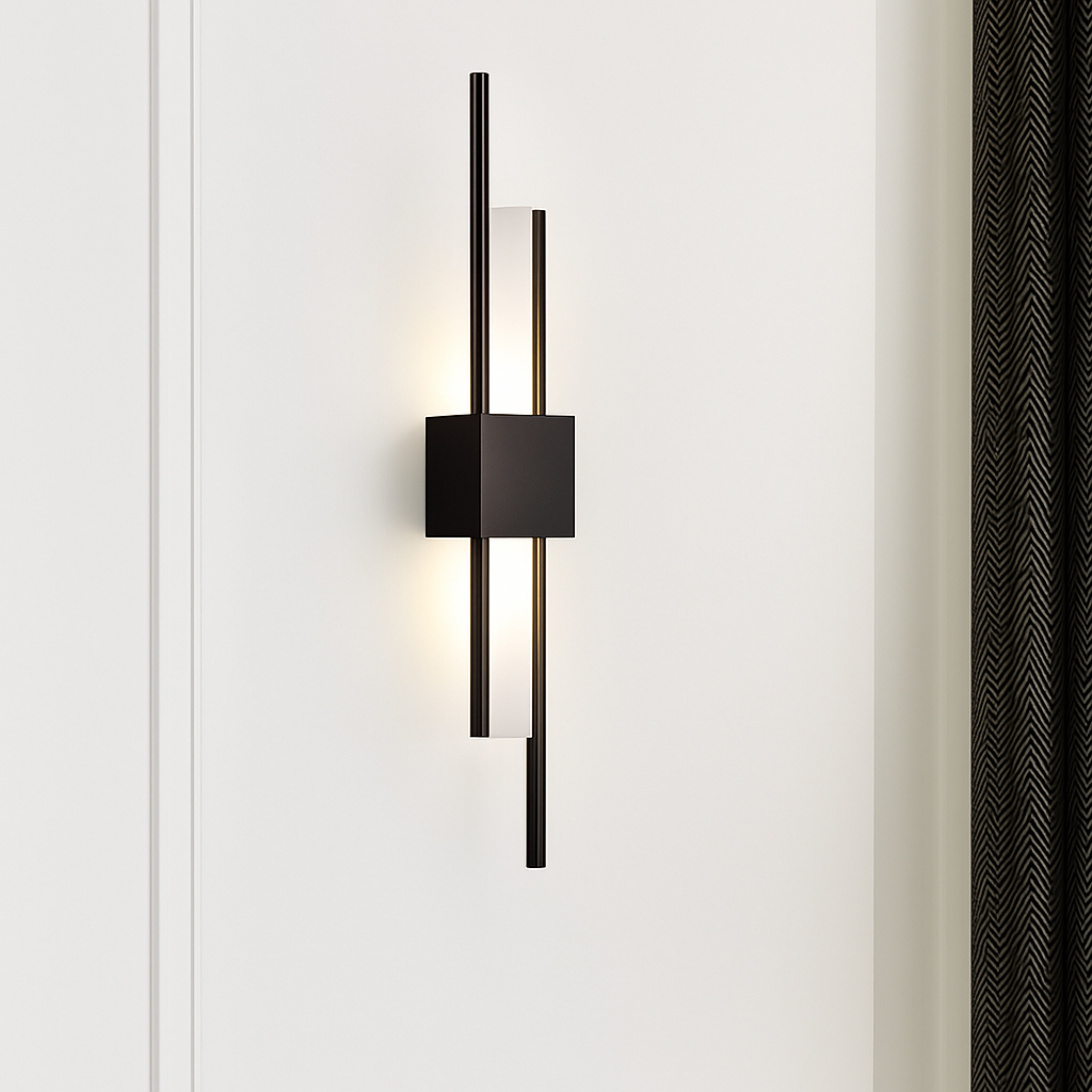 Applique murale design LED avec barre en métal doré Xeres - vue 4 sur 6