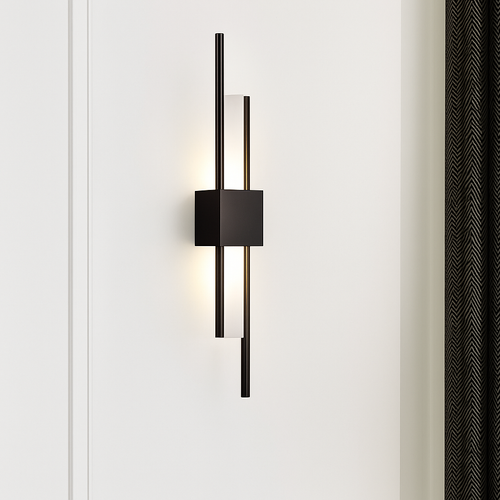 Applique murale design LED avec barre en métal doré Xeres - vue 5 sur 6