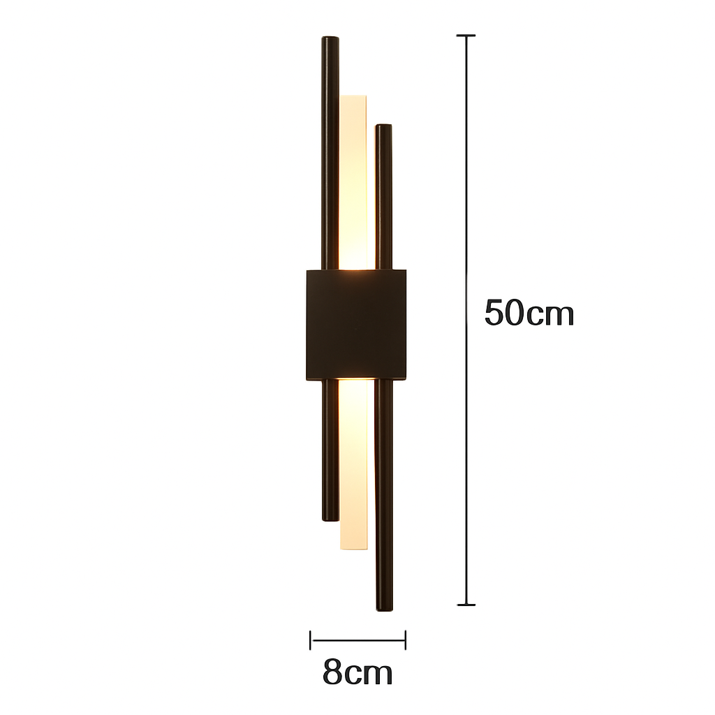 Applique murale design LED avec barre en métal doré Xeres - vue 6 sur 6