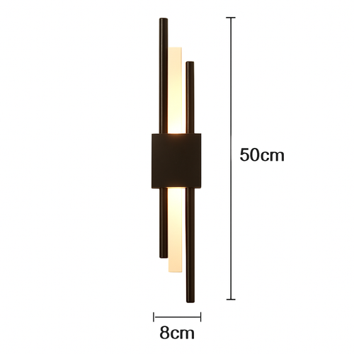 Applique murale design LED avec barre en métal doré Xeres - vue 7 sur 6