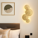 Applique murale design LED avec plusieurs disques doré ou cuivré style fleurs